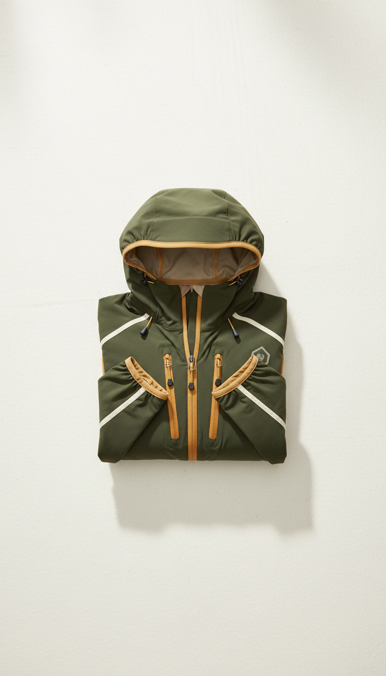 Performance trail running jacket with moisture-wicking shell