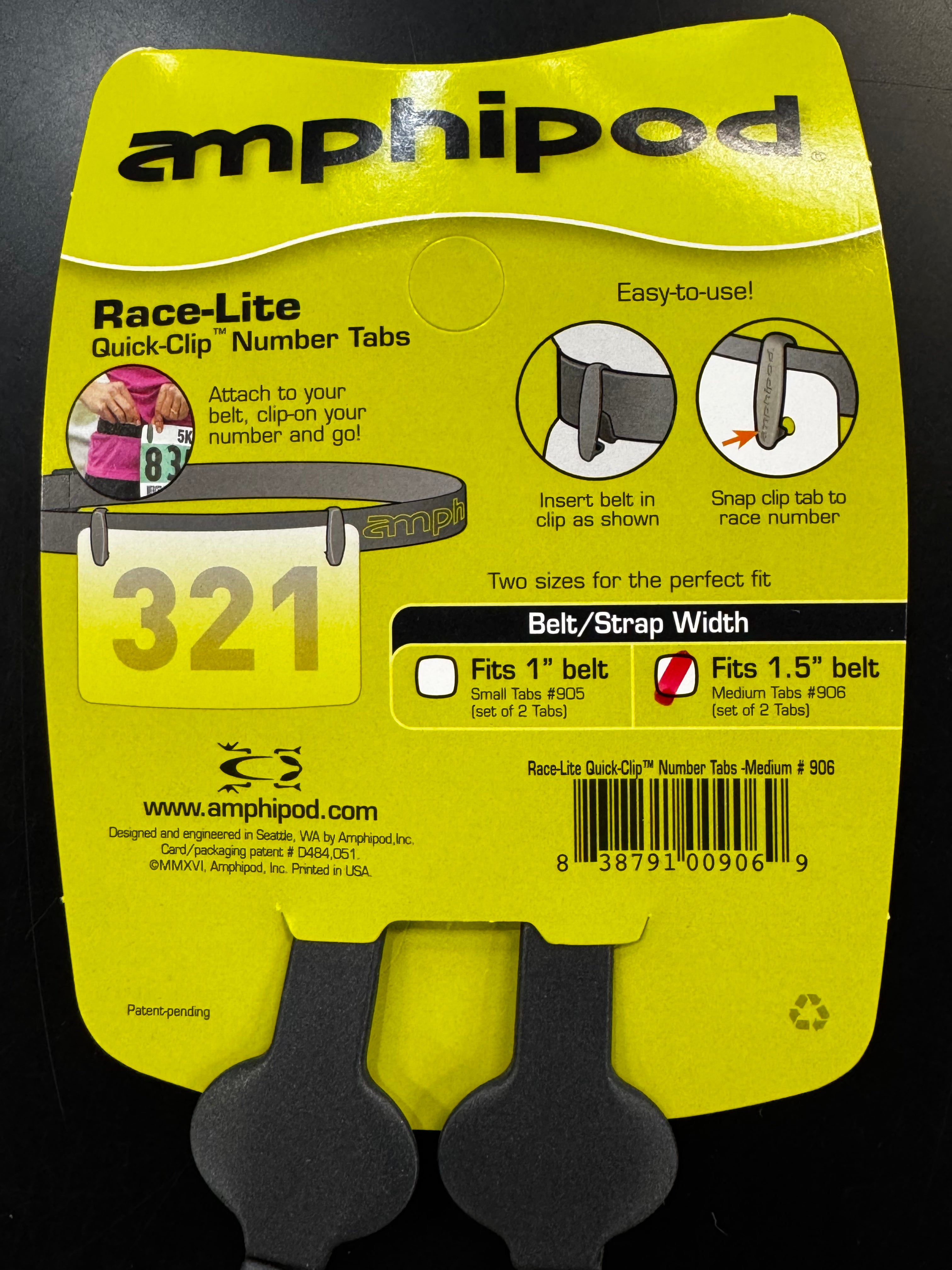 Amphipod Race-Lite Quick-Clip Number Tabs (medium), view 2